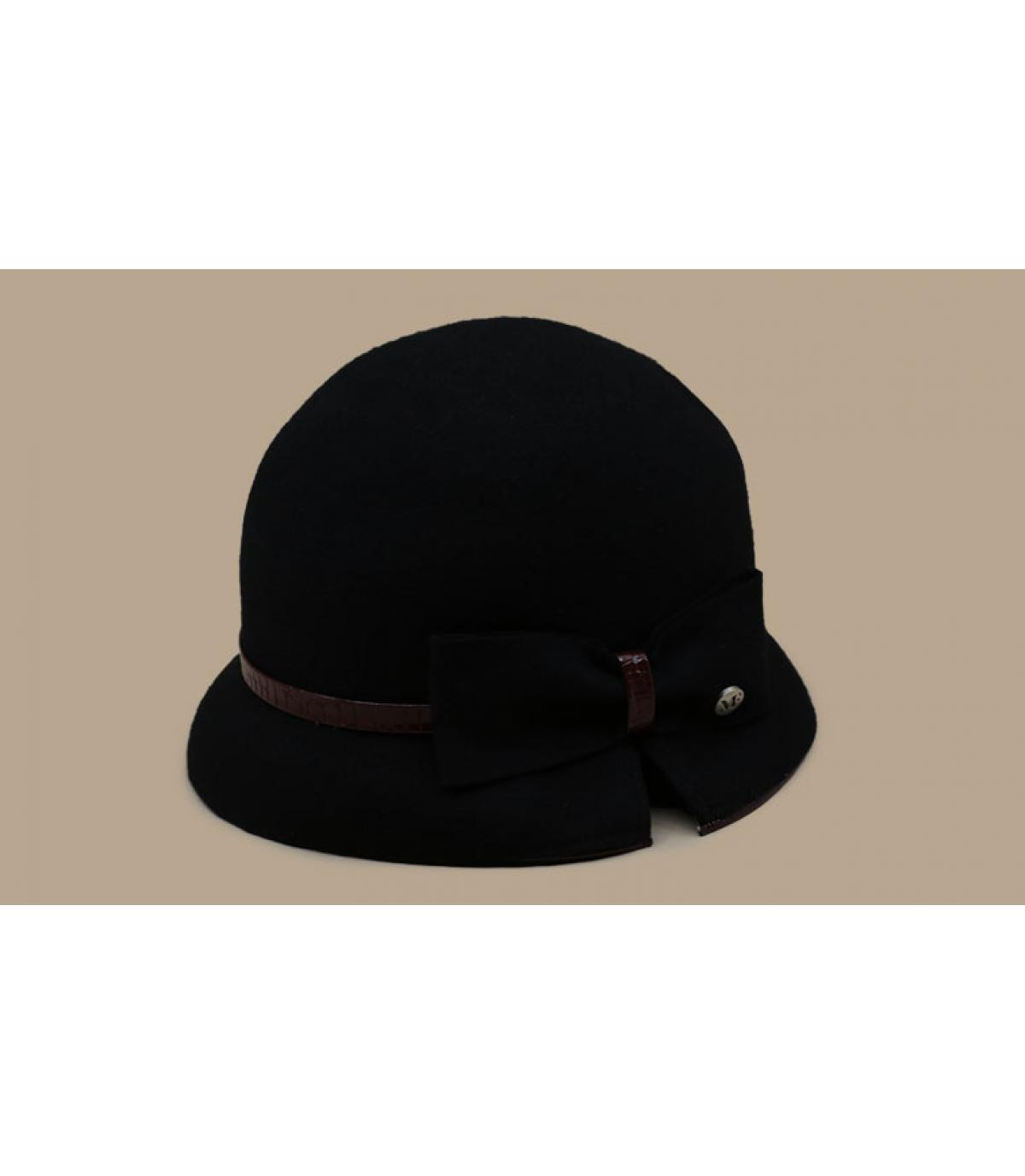 Glockenhut schwarz Schleife Glockenhut schwarz Schleife